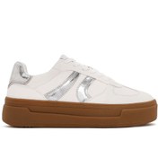 Resim Derimod Kadın Beyaz Bağcıklı Kalın Tabanlı Sneaker 25SFD430714 