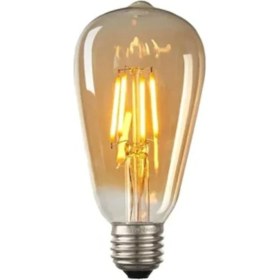 Resim Edison Rustik LED Ampul Amber E27 Duy Armut Tipi ST64 Dekoratif 30 Adettir 
