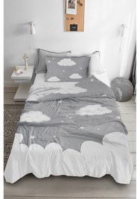 Resim Sevimli Balon Tek Kişilik Pike (Yastık Kılıflı) 