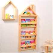 Resim Markaawm Çocuk Odası Eğitici Montessori Mobilya Kitaplık Raf Duvar Rafı 4 Çok Renkli 