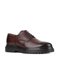 Resim Shoetyle - Kahverengi Deri Bağcıklı Erkek Klasik Ayakkabı 250-2013-776 Kahverengi 