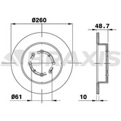 Resim ARKA FREN DISK AYNASI DUZ CIVIC VI HB 01>06 260X4 