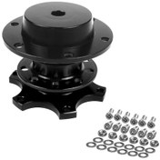 Resim Ranyeek Alüminyum Allüminyum Arabalar İçin Hızlı Çıkartma Direksiyon Bağlantısı - Siyah Renkli Evrensel Uyumlu Adaptör 