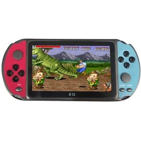 Resim X12 Retro El Oyun Konsolu Kiti 8 Gb Video Oyunu Oyuncu Dahili 2000 Oyun Psp Red Blue 
