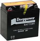 Resim DEEPPOWER 12 Volt 9 Amper Motosiklet Aküsü Dik Kasa 