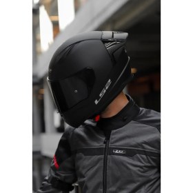 Resim LS2 Rapid 2 Race Mat Siyah Tam Yüz Kask Polikarbonat Mikrometrik Çene Bağlantısı Özellikleri 