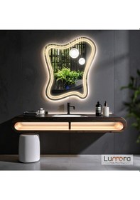 Resim Mariont Günışığı Lazer Kumlamalı Lavabo & Banyo Aynası Dokunmatik Sensörlü 90 X 70 Cm Cm 