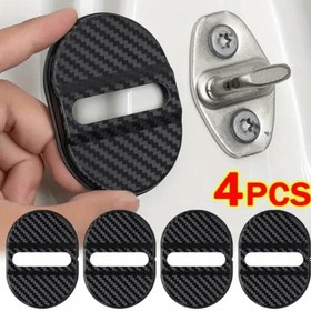Resim 4 Adetlik Evrensel Araba Kapı Kilidi Kılıfları, Paslanmaz Plastik Ped, for BMW F30 ve for AUDI A3 ile Uyumlu, Araç Kapı Kilidi Koruma Aksesuarları 