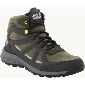 Resim Jack Wolfskin 4051261 4600235080 Woodland 2 Texapore Mid M Khaki/green Erkek Outdoor Bot Olive 