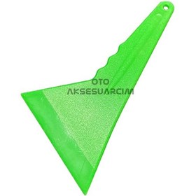 Resim Kısa Saplı Eğik Ragle Arka Cam Filmi Çekme Aparatı Yeşil 23x13cm 