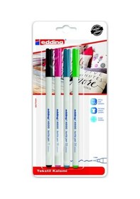 Resim Edding 4600 Kumaş Boyama Kalemi 4 Lü Pastel Renkler 