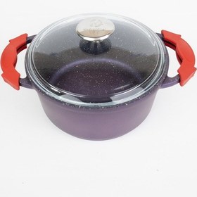 Resim Masterchef Aluminyum Döküm Derin Tencere 24 Cm Mor 