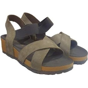 Resim Pierre Cardin Üstü Ayarlı Lastikli Dolgu Topuk Bayan Sandalet 001 