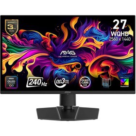 Resim MSI MAG 271QP QD-OLED X24 26.5" 0.03ms 240Hz WQHD Flat QD-OLED FreeSync Gaming (Oyuncu) Monitör 