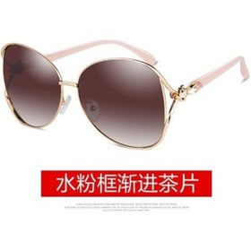 Resim Agoodshop Aoron B315 Polarize Güneş Gözlüğü - Büyük Moda Trendi Retro Elmas Sürü Altın 