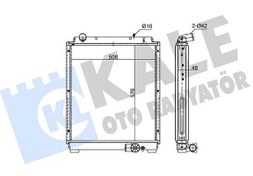 Resim KALE RADYATÖR 362655 | Motor Su Radyatörü Mitsubishi Fuso Canter Prestıge Euro5 13 > (Mt) [Brazıng] [576X508x48] 