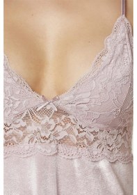 Resim Pierre Cardin 845 Kadın İp Askılı Kadife Saten Gecelik-rose Rose 