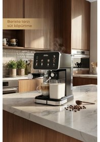 Resim Sinbo SCM 2995 Pro 20 Bar Basınç Süt Haznesi Dokunmatik Kapsüllü & Toz Kahve Espresso Makinesi 