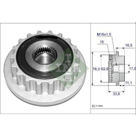Resim Ina Alternatör Kasnağı Klima Kaplini Transporter T5 2.5 Td-touareg 2.5 Tdı Axd-bpj 