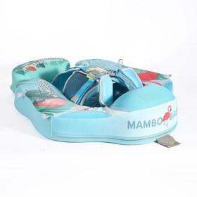 Resim Mambobaby Yüzme Simidi - Mavi Flamingo, Emniyetli, Gölgelikli ve Ayak Destekli 