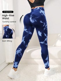 Resim Tysaca Stolıc Sport Büzgülü Spor Taytlar Ve Leggingl 169576073 Mavi 