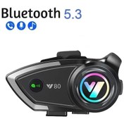 Resim Vothoon Y80 Motosiklet Kask Kulaklık Intercom Işıklı Motorsiklet Interkom 