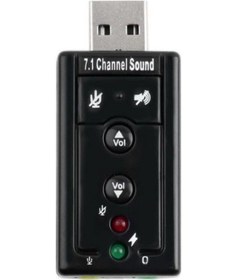 Resim 7.1 USB Ses Kartı 3.5 mm. Mikrofon Kulaklık Harici Sound Card 