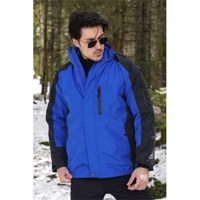 Resim Fiyort FY 162 Sogne 3'ü 1 Arada Su Geçirmez Mont Çıkarılabilir Polar Astarlı, Nefes Alabilen Outdoor Ceket SAXMAVİ-SİYAH L 