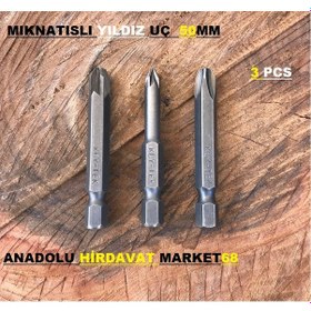 Resim Klytek Yıldız Uç Bits Uç 50 Mm Ph3 Pz3 Pz1 Vida Sıkma 