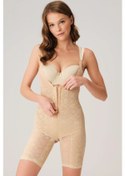 Resim Arias Closet Toparlayıcı Vücut İnceltici Dikişli Fermuarlı Uzun Paca Altı Açık Sıkı Badi Korse Ten 