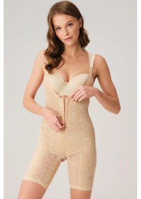 Resim Arias Closet Toparlayıcı Vücut İnceltici Dikişli Fermuarlı Uzun Paca Altı Açık Sıkı Badi Korse Ten 