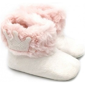 Resim Taç Detaylı Panduf EKru 