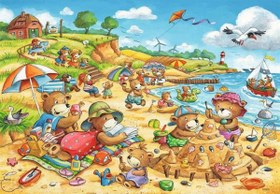 Resim Ravensburger 2x24 Parça Puzzle Seaside Holiday 078295 