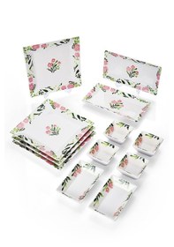 Resim Piatti Naturali 12 Parça 4 Kişilik Bahar Kahvaltı Takımı Handmade Sunum Set Çok Renkli 