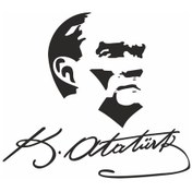 Resim Atatürk Büyük Türk Başbuğ Şeffaf Sticker 00619 