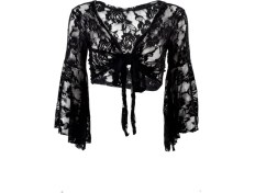 Resim Guangdong Spirit Oryantal Dans Dantel Bluz Choli Top Bra Giyim Kostümleri-Siyah 