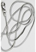 Resim Yassı Model Snake Yılan Kolye Erkek Çelik Kolye Zincir Eck03 (374690265) Beyaz 