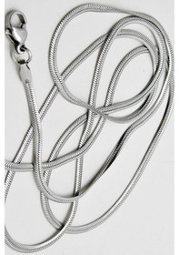 Resim Yassı Model Snake Yılan Kolye Erkek Çelik Kolye Zincir Eck03 (374690265) Beyaz 