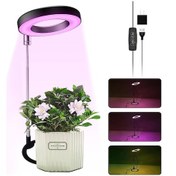 Resim Springsun Ayarlanabilir Zamanlayıcılı Bitki Büyüme Lambası - Tam Spektrum Led Işık İle Sulu Bitkiler İçin 