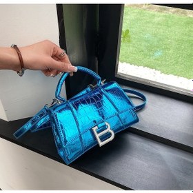 Resim Lichen Yeni Harf Baskı Kum Saati Çanta Trendi Tek Oda Çapraz El Siyah 