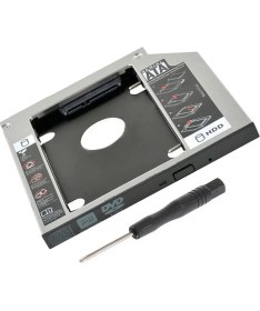 Resim Aogo 12.7mm Caddy Sata 12.7 mm SSD Harddisk Kutusu Kızak Laptop SSD Notebook Ikinci HDD Takma Metal Kasa 