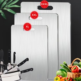 Resim 1 adet Paslanmaz Çelik Sebze Kesme Tahtası - "Yalnızca Yıkama" Etiketi, Ergonomik Tutamak ve Açık-Üst Tasarım Kolay Temizlik için, Sebzeler, Meyveler ve Daha Fazlası için Mükemmel - Mutfak, Yemek Odası ve RV Kullanımı için İdeal, Sebze Bıçağı 