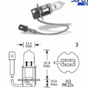 Resim 3EGROUP Super Light H3 Halojen Far Ampulu 12 Volt 60 55 Watt 