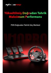 Resim Pxn V10 Pro 3.2nm Direct Drive Direksiyon Seti + N5 Dongle Ps5, Ps4, Pc Ve Xbox Uyumlu Profesyonel Sim Racing 1 Adet 