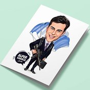 Resim Aksiyon Sever Erkek Karikatürlü Tebrik Kartı 