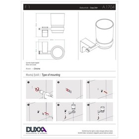 Resim Duxxa F1 Diş Fırçalık- Mat Siyah A.1704.s Gri 