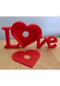 Resim Aşkım Ve Ben - Kalbimin Sahibi Hediyelik Kırmızı Çerçeve 