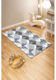 Resim Kaymaz Taban Lastikli Halı Örtüsü 6m2 - Yıkanabilir Süngersiz Kadife Görünümlü Pamuklu S90 Çok Renkli 