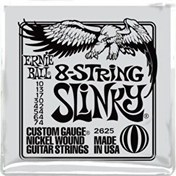 Resim Ernie Ball P02625 Slinky Electric Nickel Wound 8 Telli 0.10 - 0.74 Elektro Gitar Teli 