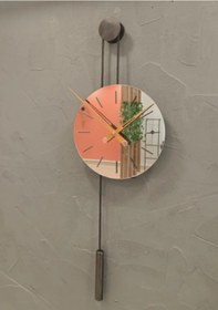 Resim MetaQuartz Aksesuar Pendulum Blackclock Duvar Saati ,metal Duvar Saati,aynalı 